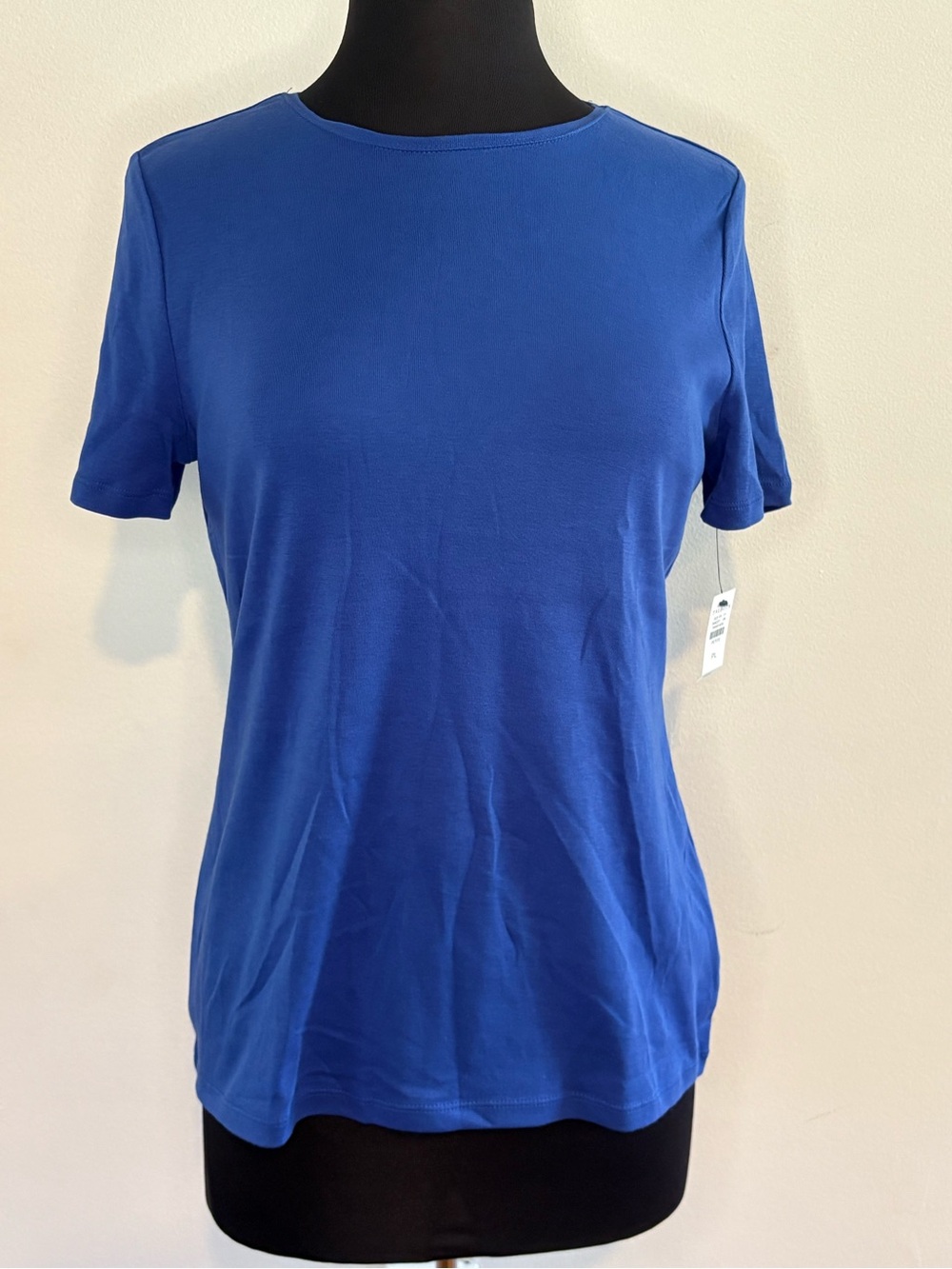 Talbots Women’s Short Sleeve Crewneck Tee in Bright Blue LP